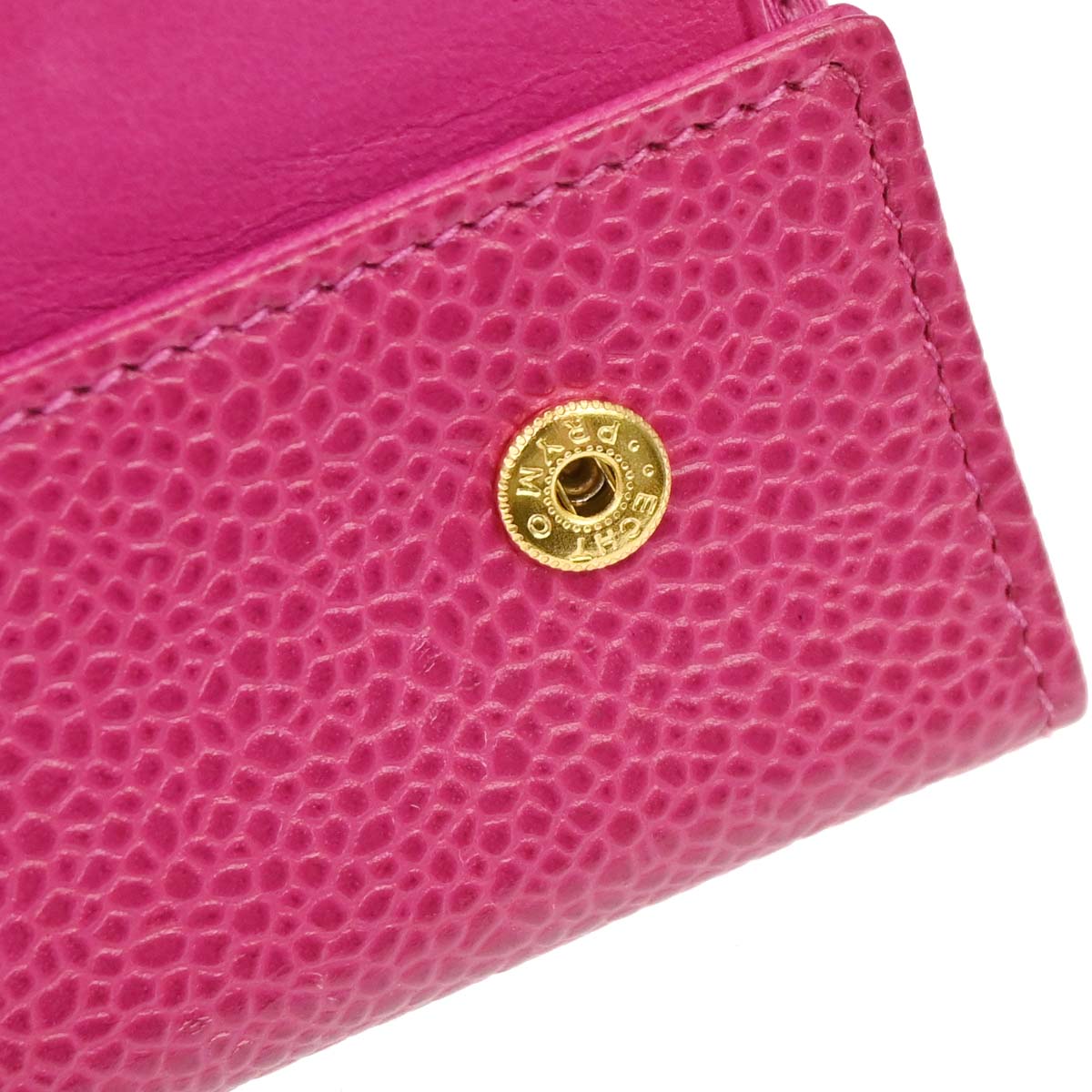 Chanel Pink Caviar Skin Six Hook Key Case Small Good