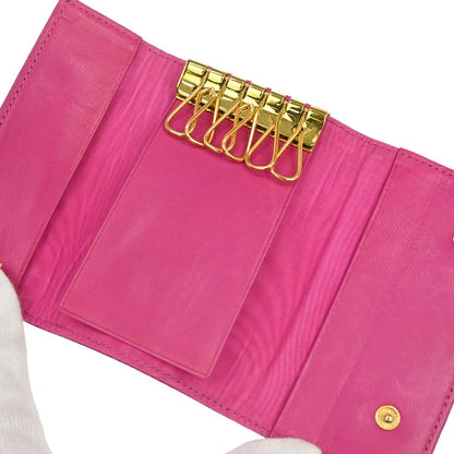 Chanel Pink Caviar Skin Six Hook Key Case Small Good