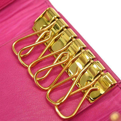 Chanel Pink Caviar Skin Six Hook Key Case Small Good