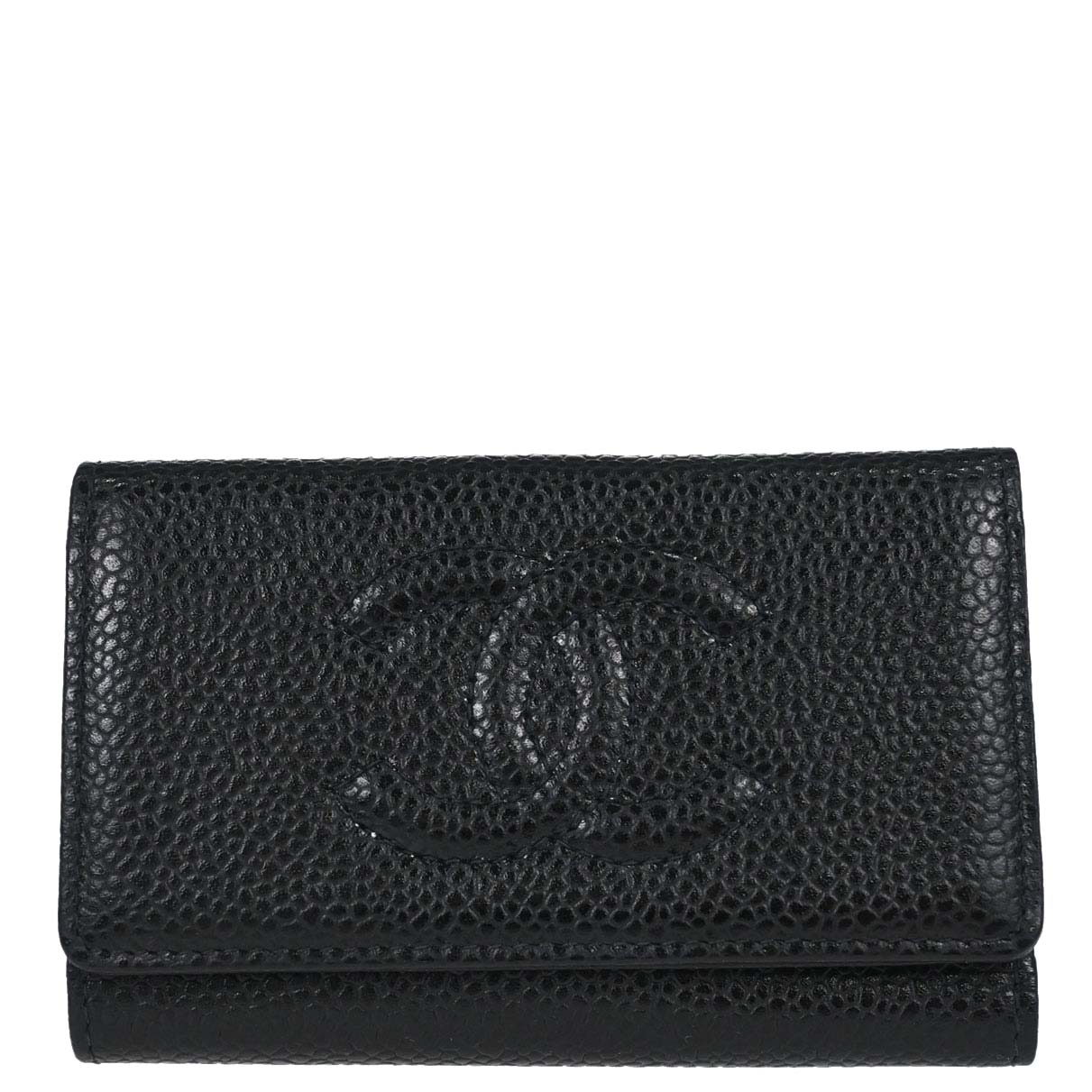 Chanel Key Case Black Caviar Skin Small Good