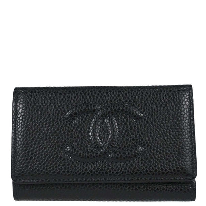 Chanel Key Case Black Caviar Skin Small Good
