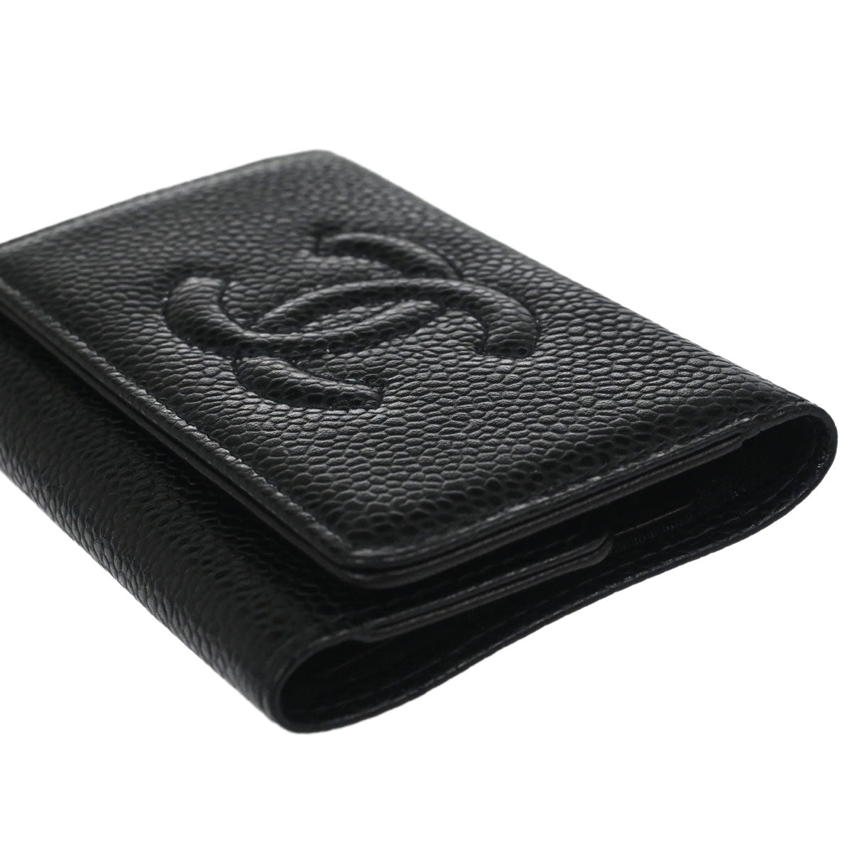 Chanel Key Case Black Caviar Skin Small Good