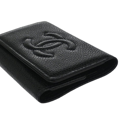 Chanel Key Case Black Caviar Skin Small Good