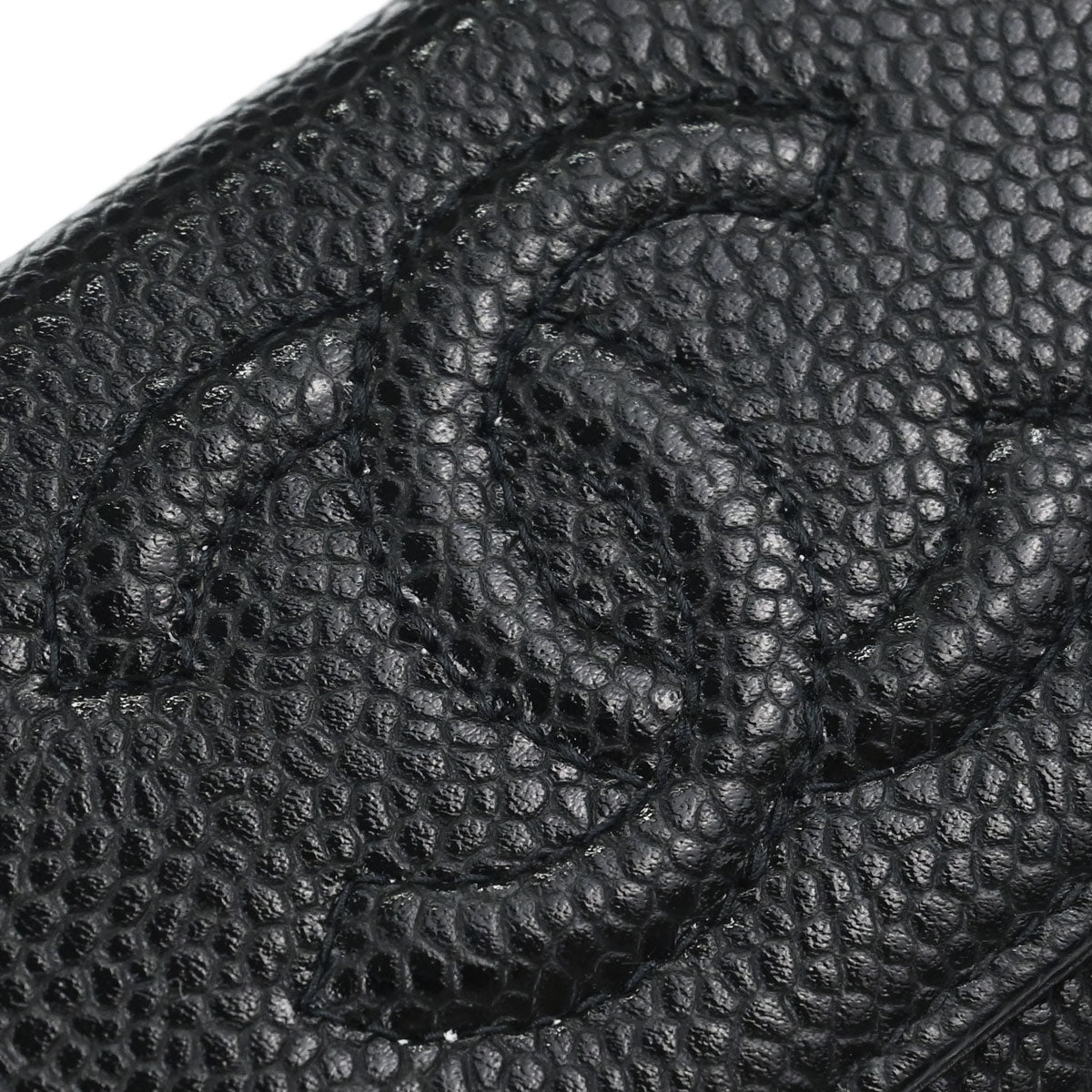 Chanel Key Case Black Caviar Skin Small Good