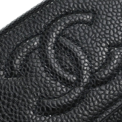 Chanel Key Case Black Caviar Skin Small Good