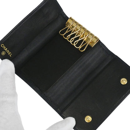 Chanel Key Case Black Caviar Skin Small Good