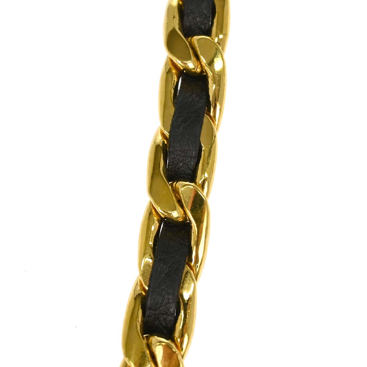 Chanel Chain Belt Medallion Gold Black 95A Small Good