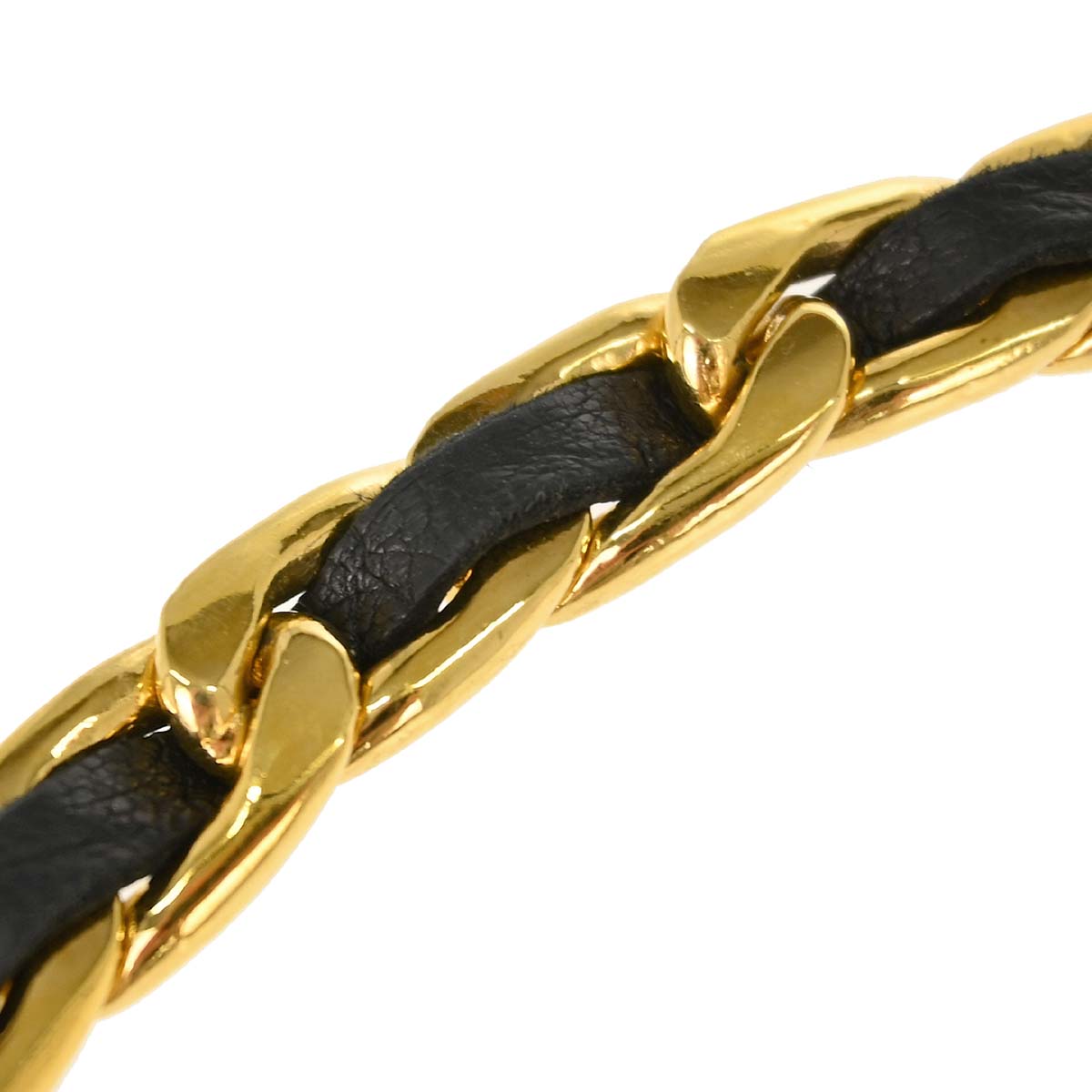 Chanel Chain Belt Medallion Gold Black 95A Small Good