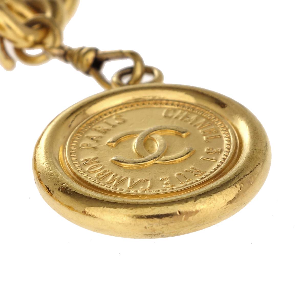 Chanel Chain Belt Medallion Gold Small Good
