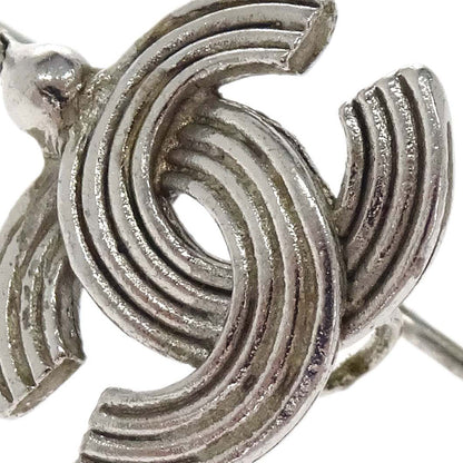 Chanel CC Pierced Earrings Silver 00A