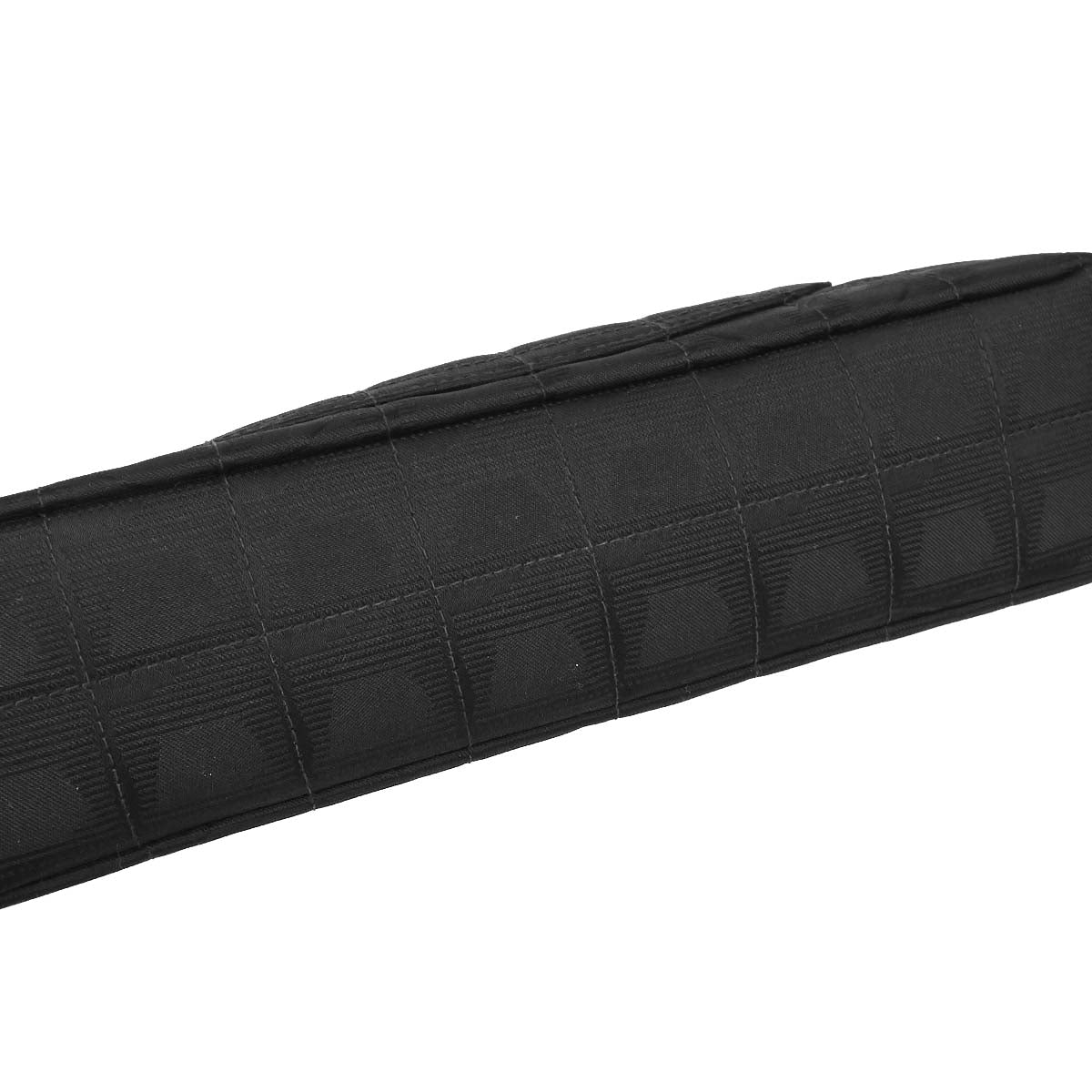Chanel 2002-2003 Black Jacquard Nylon Travel Line Shoulder Bag
