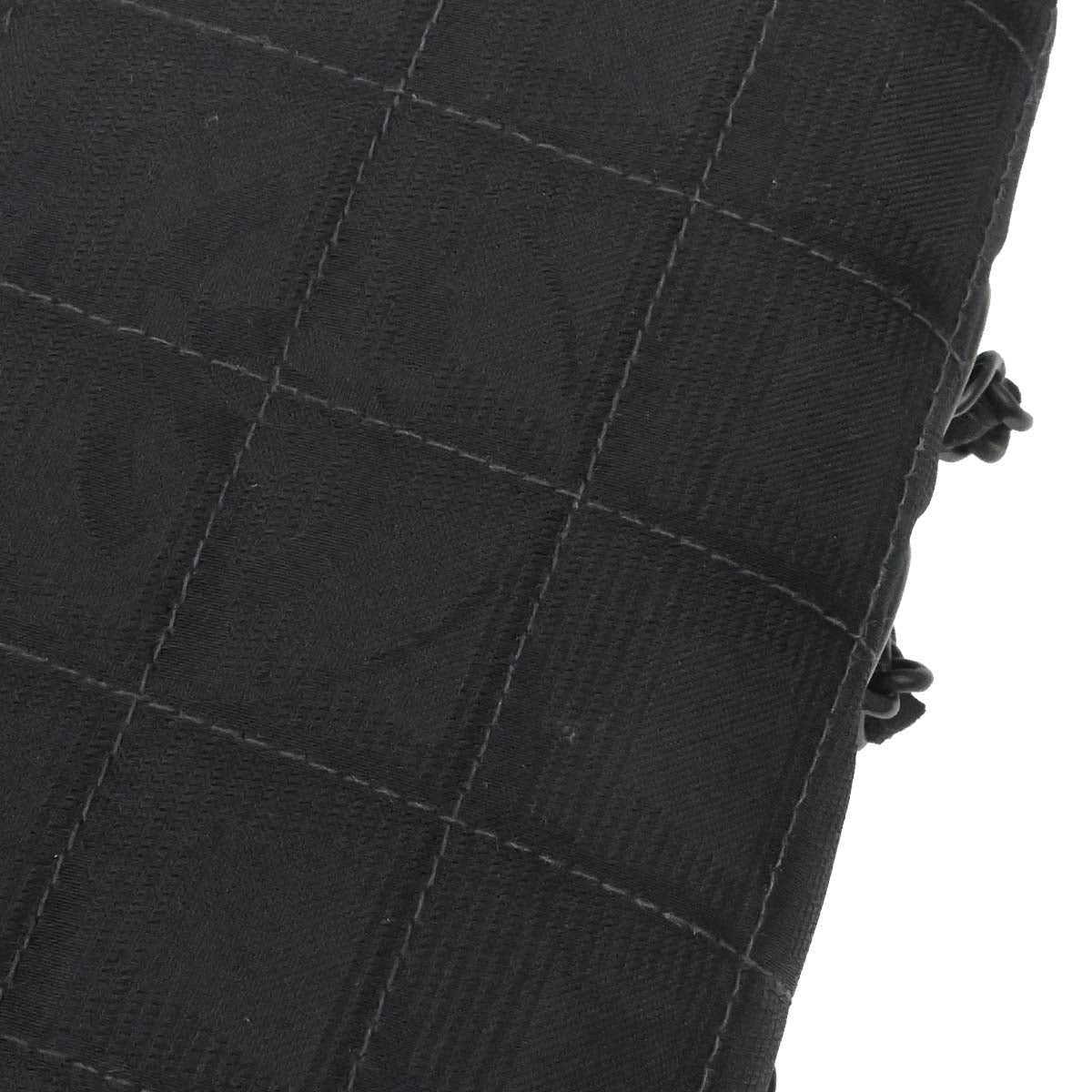 Chanel 2002-2003 Black Jacquard Nylon Travel Line Shoulder Bag
