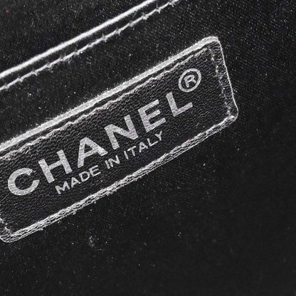 Chanel 2002-2003 Black Jacquard Nylon Travel Line Shoulder Bag