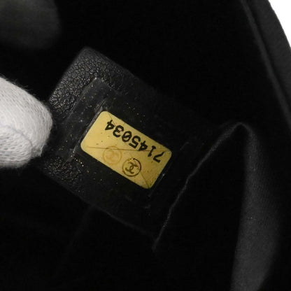 Chanel 2002-2003 Black Jacquard Nylon Travel Line Shoulder Bag