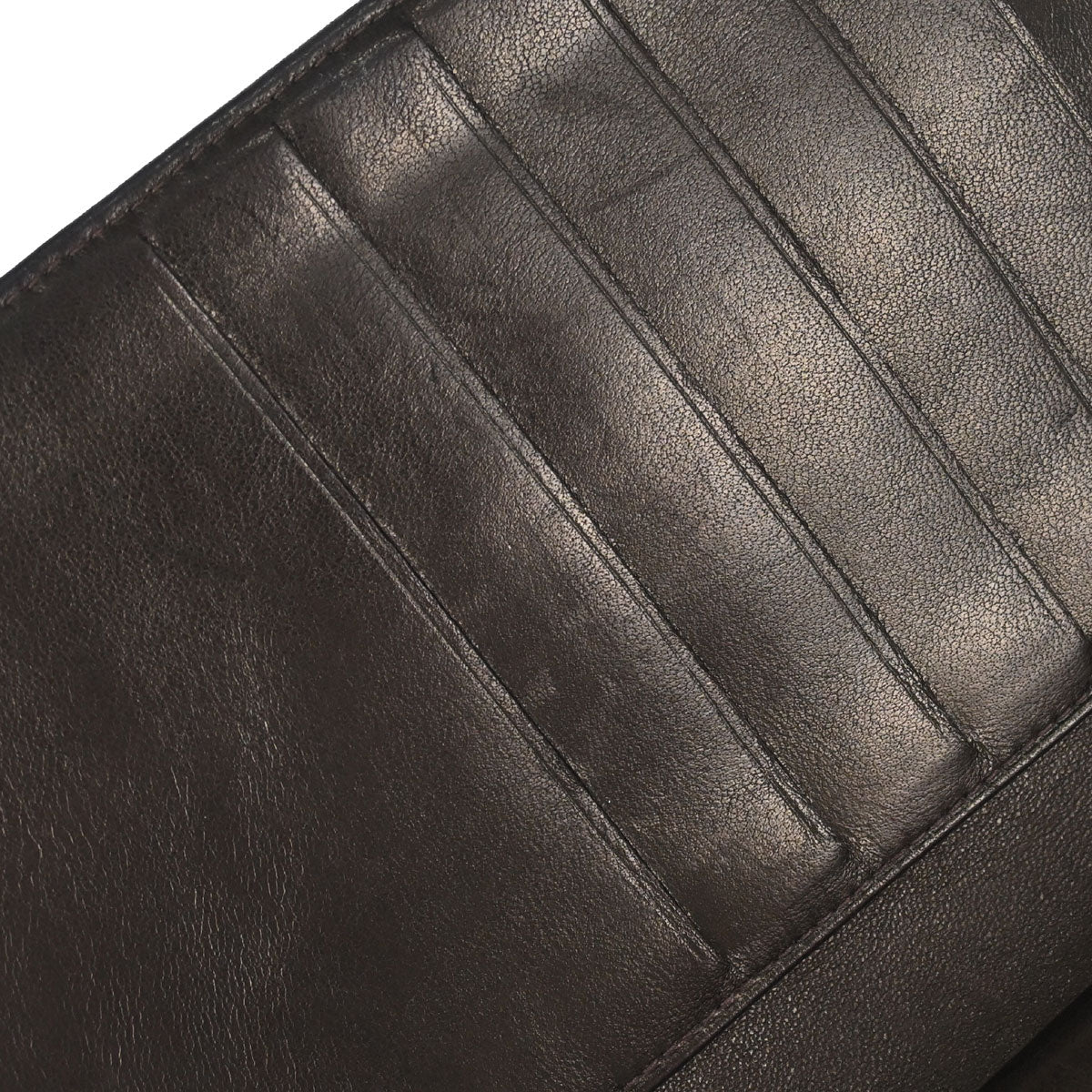 Chanel 2002-2003 Brown Caviar Skin Long Bifold Wallet Purse