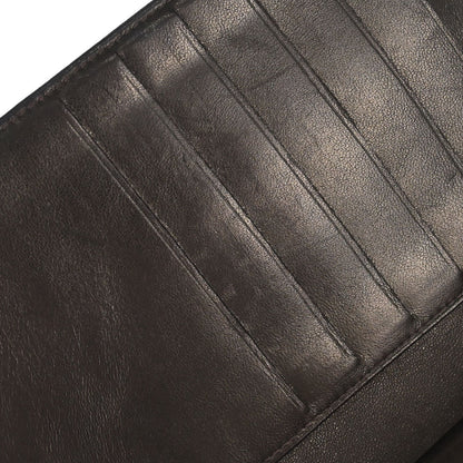 Chanel 2002-2003 Brown Caviar Skin Long Bifold Wallet Purse