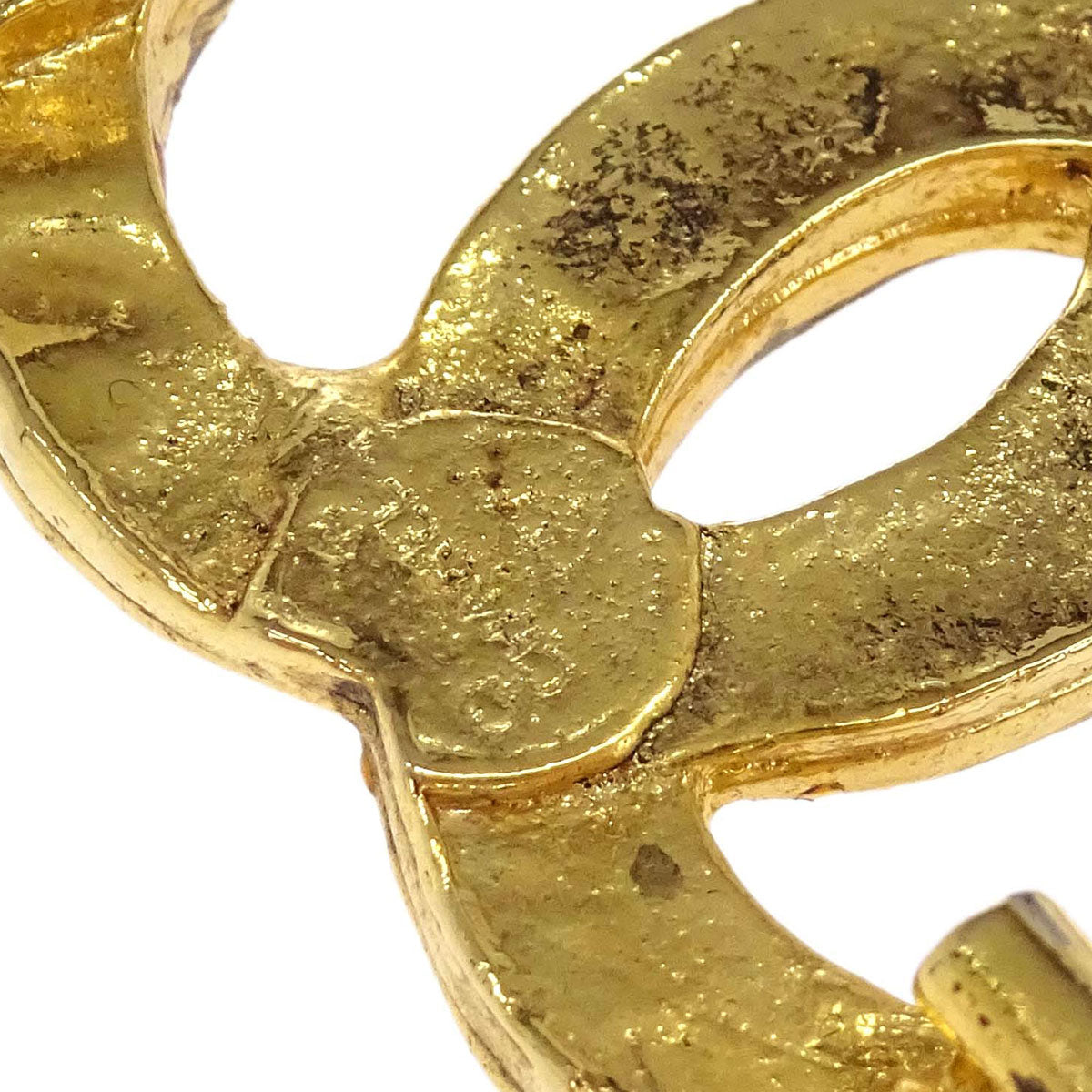 Chanel CC Brooch Pin Gold Rhinestone