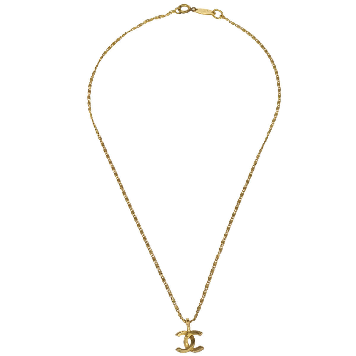 Chanel Gold CC Pendant Necklace 1982