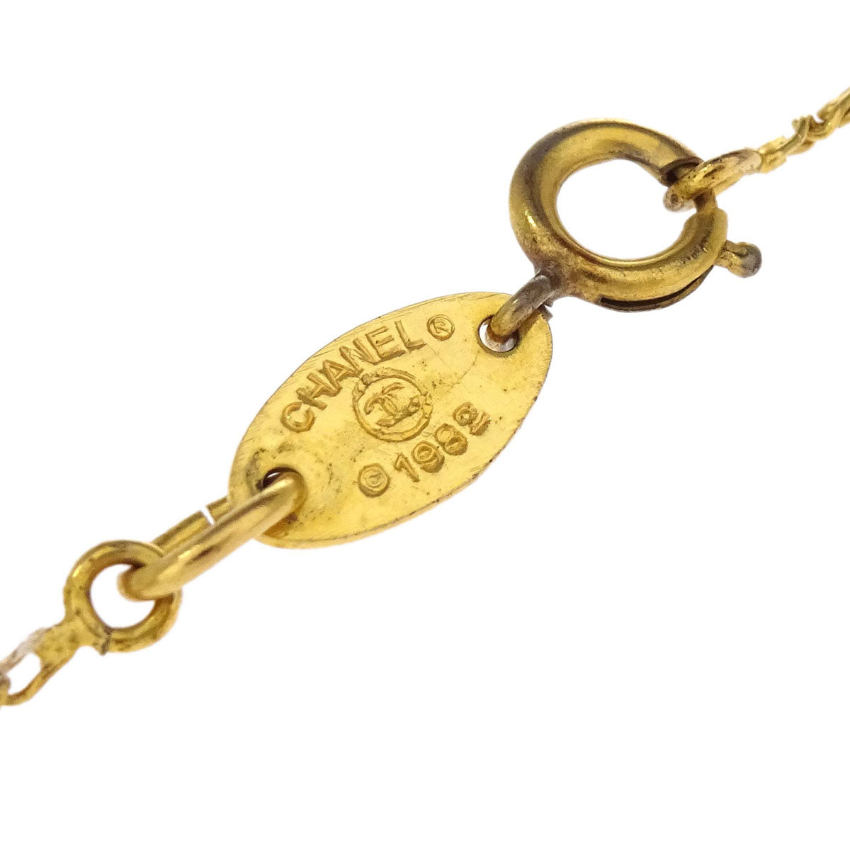 Chanel Gold CC Pendant Necklace 1982