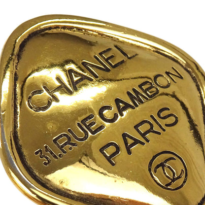 Chanel Rhombus Clip-On Earrings Gold 2439
