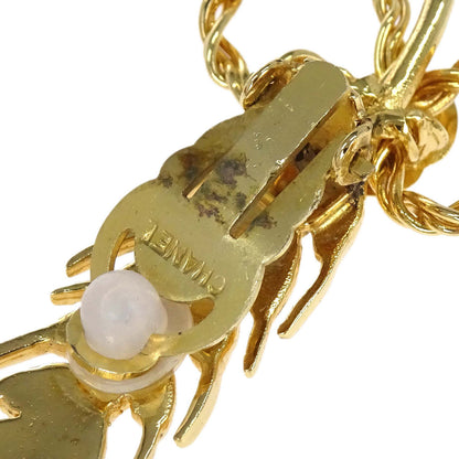Chanel Ear Of Wheat CC Clip-On Earrings Gold
