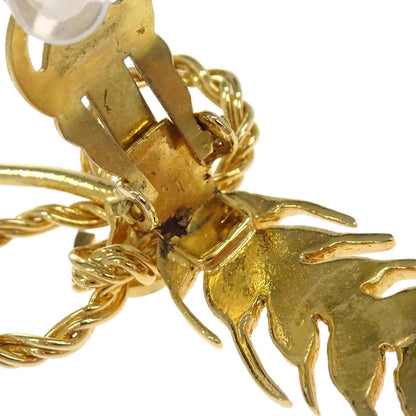 Chanel Ear Of Wheat CC Clip-On Earrings Gold