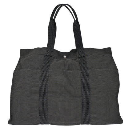 Hermes Gray Canvas Herline Tote TGM Handbag