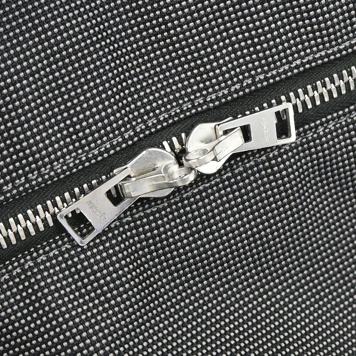 Hermes Gray Canvas Herline Tote TGM Handbag