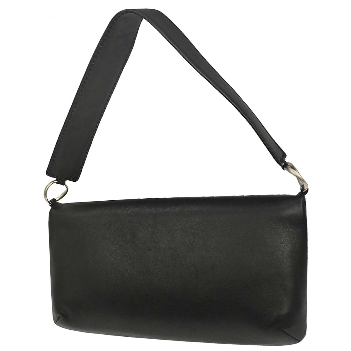 Chanel 2003-2004 Black Lambskin Choco Bar Mademoiselle Lock Handbag