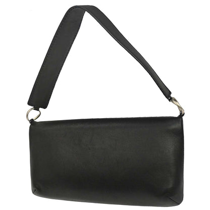 Chanel 2003-2004 Black Lambskin Choco Bar Mademoiselle Lock Handbag