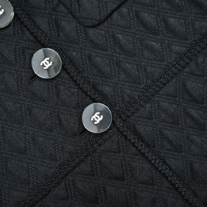 Chanel 2017 Single Breasted Collarless Jacket Black #40