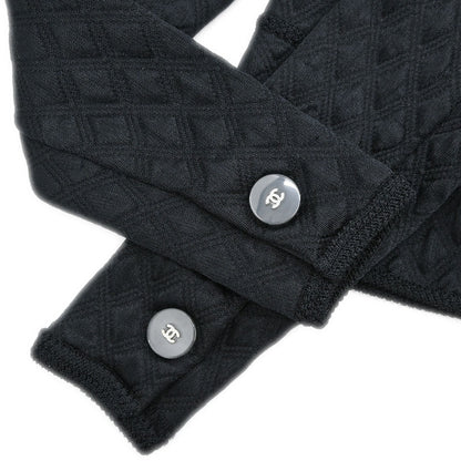Chanel 2017 Single Breasted Collarless Jacket Black #40