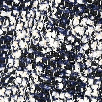 Chanel 2005 Single Breasted Tweed Houndstooth Jacket Navy #36