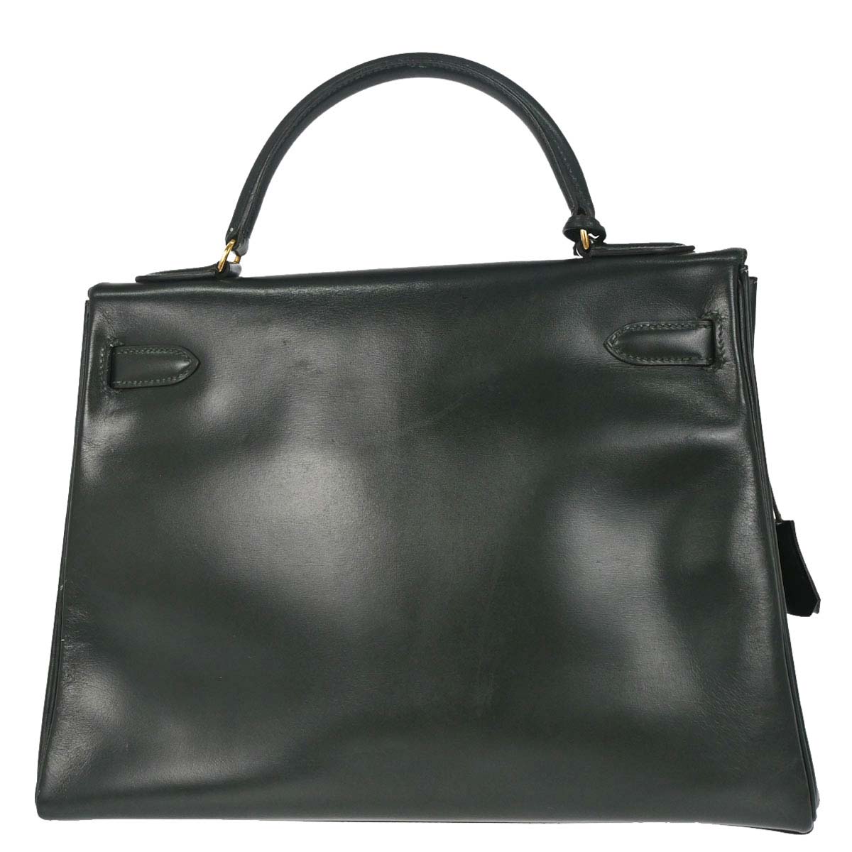 Hermes Vert Fonce Box Calf Kelly 32 Retourne Handbag