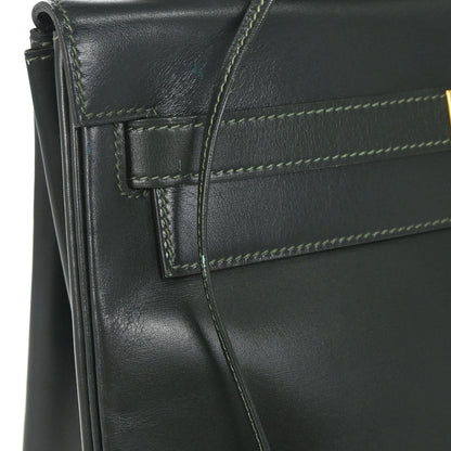 Hermes Vert Fonce Box Calf Kelly 32 Retourne Handbag