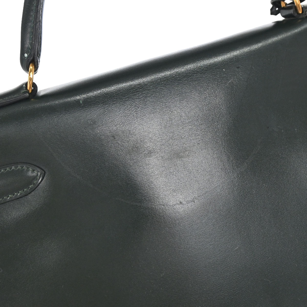 Hermes Vert Fonce Box Calf Kelly 32 Retourne Handbag