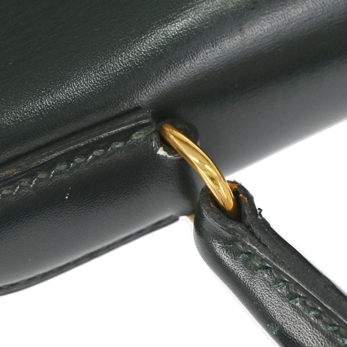 Hermes Vert Fonce Box Calf Kelly 32 Retourne Handbag