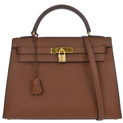 Hermes Terre Ardennes Kelly 32 Sellier 2way Shoulder Handbag