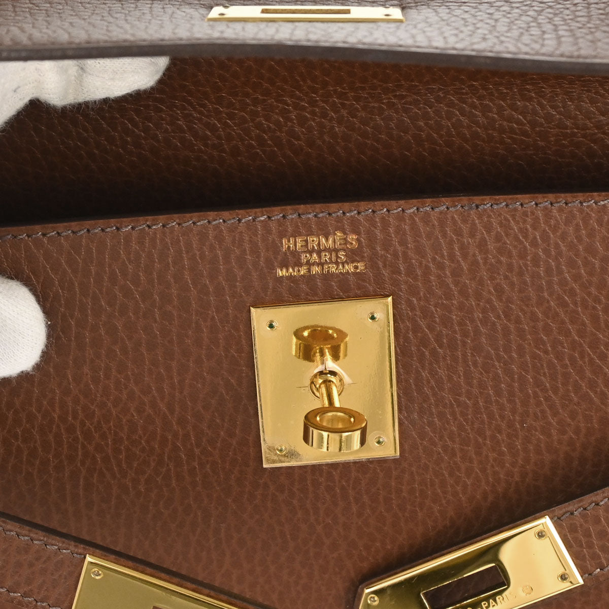 Hermes Terre Ardennes Kelly 32 Sellier 2way Shoulder Handbag