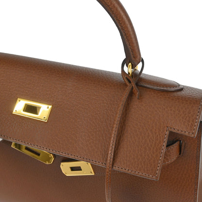 Hermes Terre Ardennes Kelly 32 Sellier 2way Shoulder Handbag