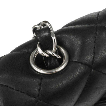 Chanel Black Lambskin East West Shoulder Bag
