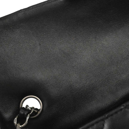 Chanel Black Lambskin East West Shoulder Bag
