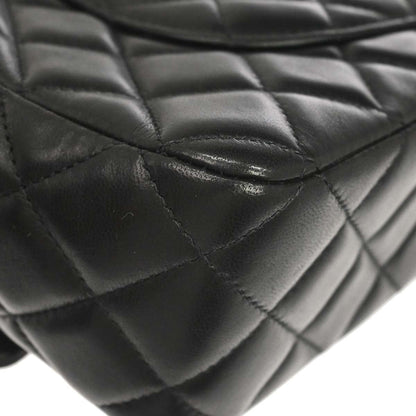 Chanel 2014 Black Lambskin Valentine Single Flap Shoulder Bag