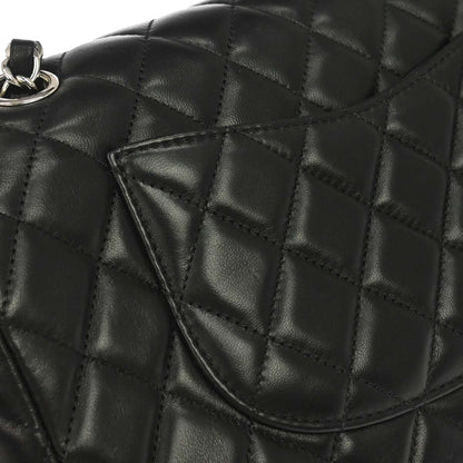 Chanel 2014 Black Lambskin Valentine Single Flap Shoulder Bag