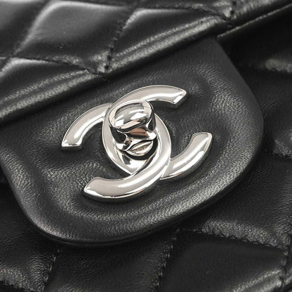 Chanel 2014 Black Lambskin Valentine Single Flap Shoulder Bag