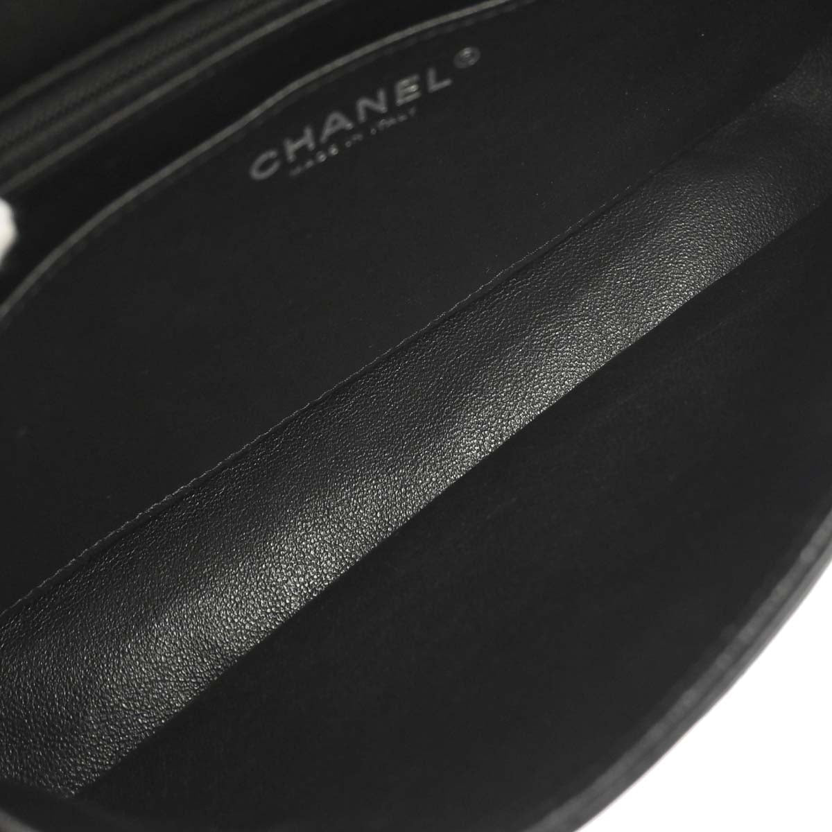 Chanel 2014 Black Lambskin Valentine Single Flap Shoulder Bag
