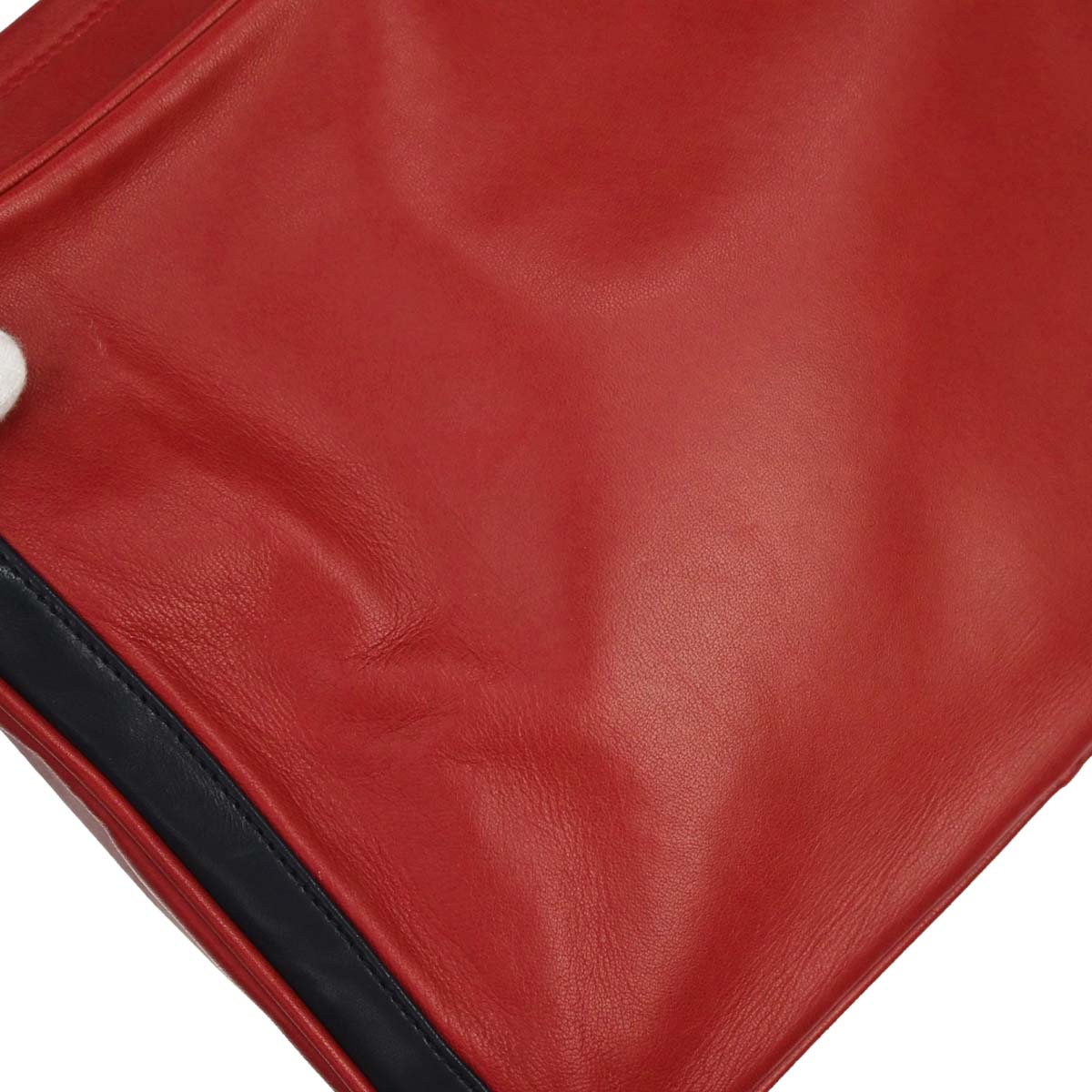 Chanel Red Black Lambskin Camera Bag Large