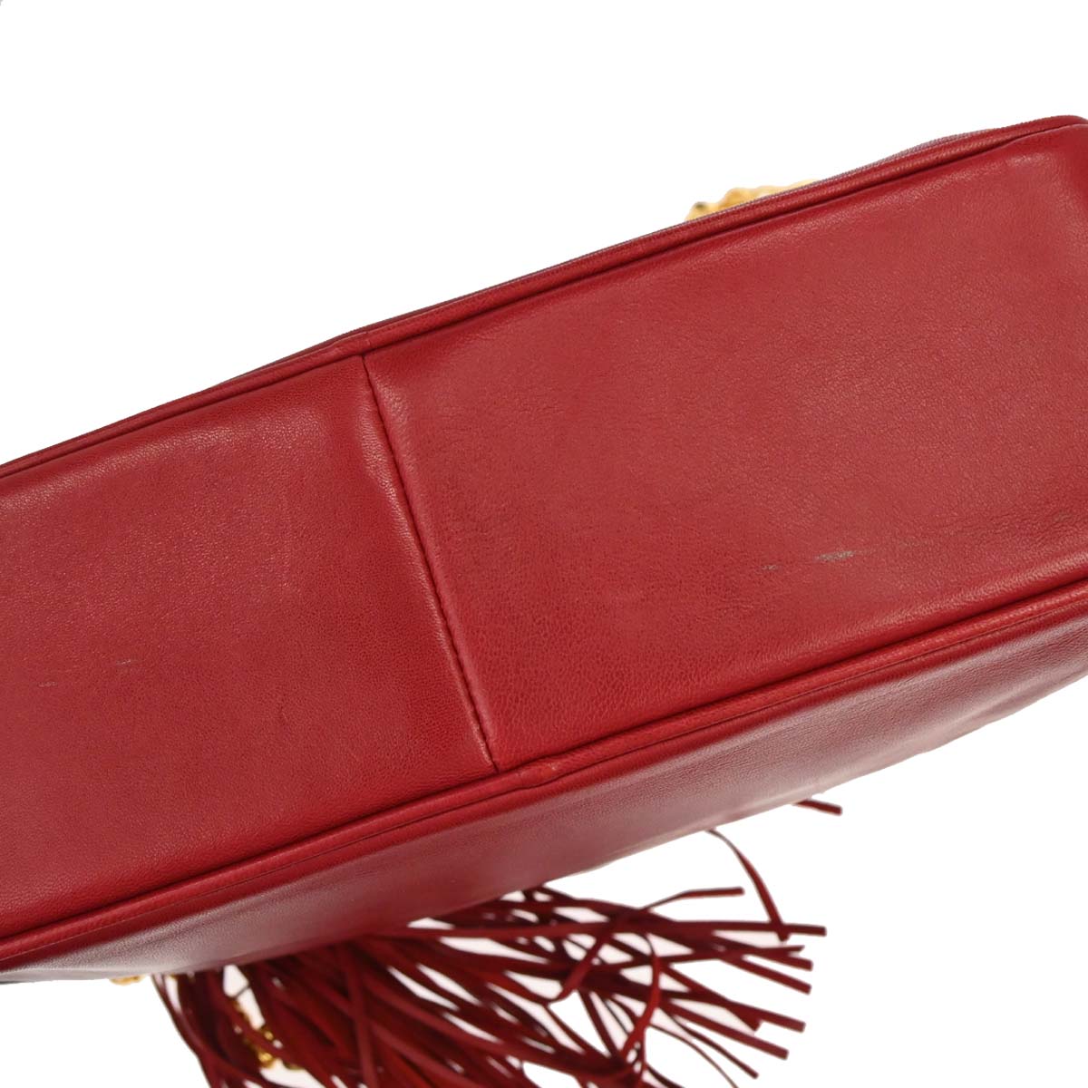 Chanel Red Black Lambskin Camera Bag Large