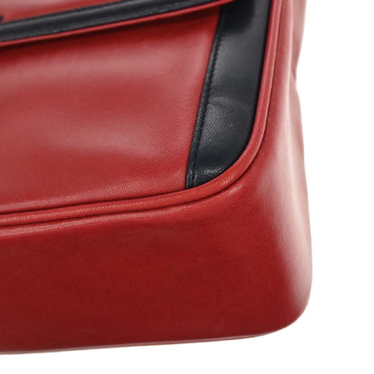 Chanel Red Black Lambskin Camera Bag Large