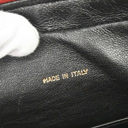 Chanel Red Black Lambskin Camera Bag Large